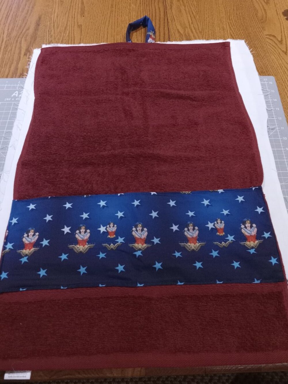 Wonder Woman Quilted Embellished Hand Towel